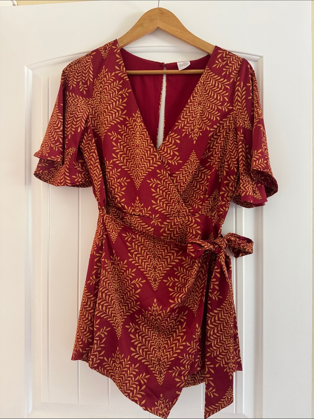 Wrap v-neck jumpsuit